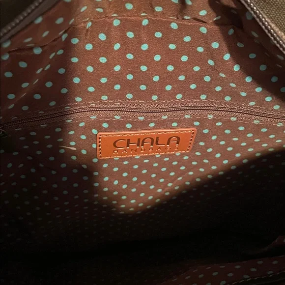 Chala Brown and Black Canvas Tote - Picture 6 of 6